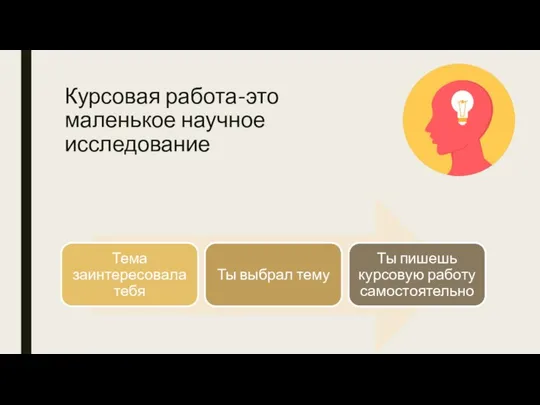 Курсовая работа-это маленькое научное исследование