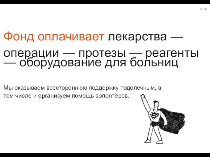 3 / 20 Фонд оплачивает лекарства — операции — протезы — реагенты