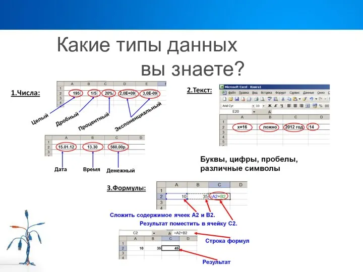 Какие типы данных вы знаете?