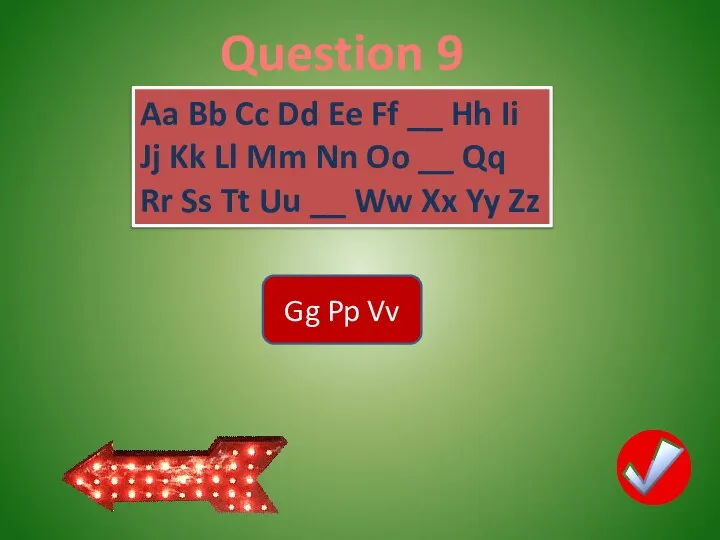 Question 9 Gg Pp Vv Aa Bb Cc Dd Ee Ff __