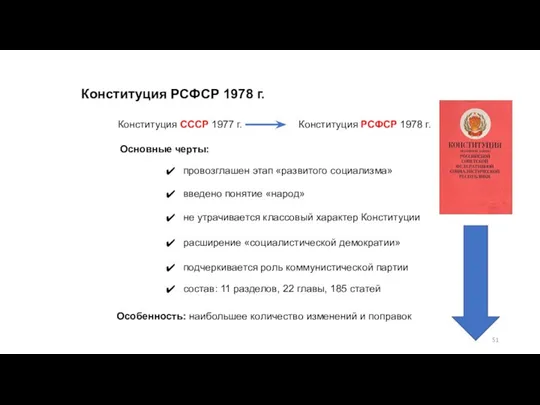 Конституция РСФСР 1978 г. Конституция СССР 1977 г. Конституция РСФСР 1978 г.