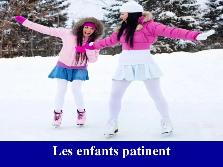 Les enfants patinent