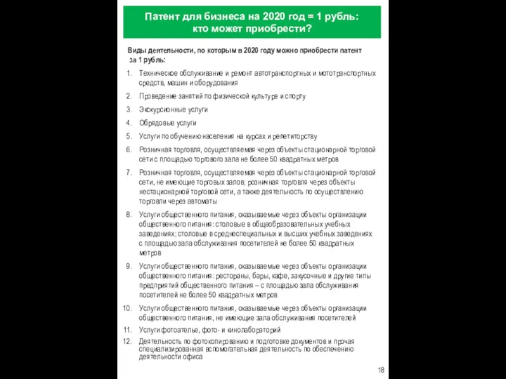 Патент для бизнеса на 2020 год = 1 рубль: кто может приобрести?