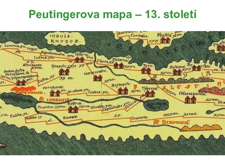 Peutingerova mapa – 13. století