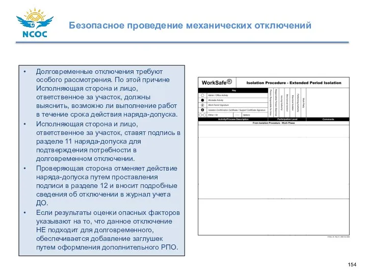 Долговременные отключения требуют особого рассмотрения. По этой причине Исполняющая сторона и лицо,