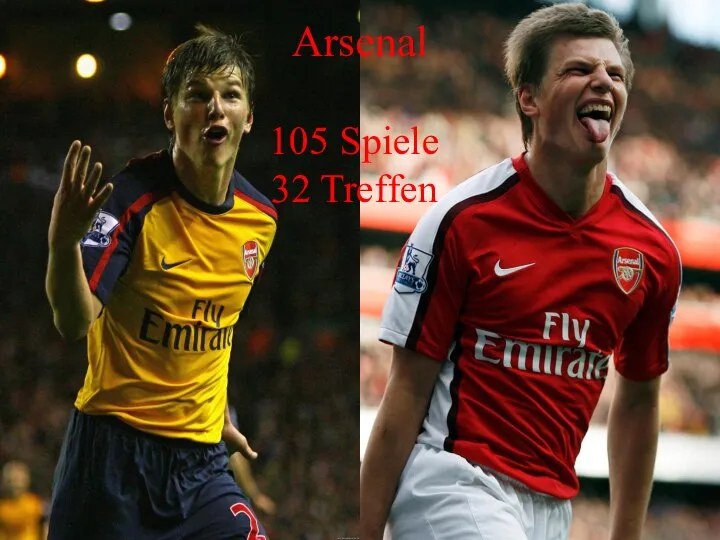 Arsenal 105 Spiele 32 Treffen