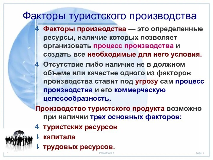 Факторы производства — это определенные ресурсы, наличие которых позволяет организовать процесс производства