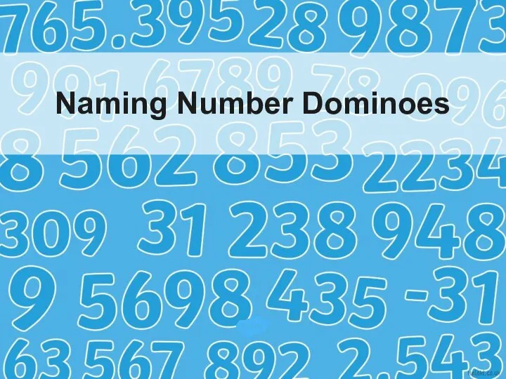 Naming Number Dominoes