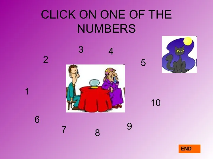 CLICK ON ONE OF THE NUMBERS 1 2 3 4 5 6