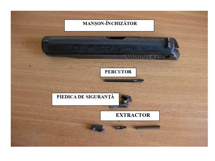 MANȘON-ÎNCHIZĂTOR PERCUTOR PIEDICA DE SIGURANȚĂ EXTRACTOR