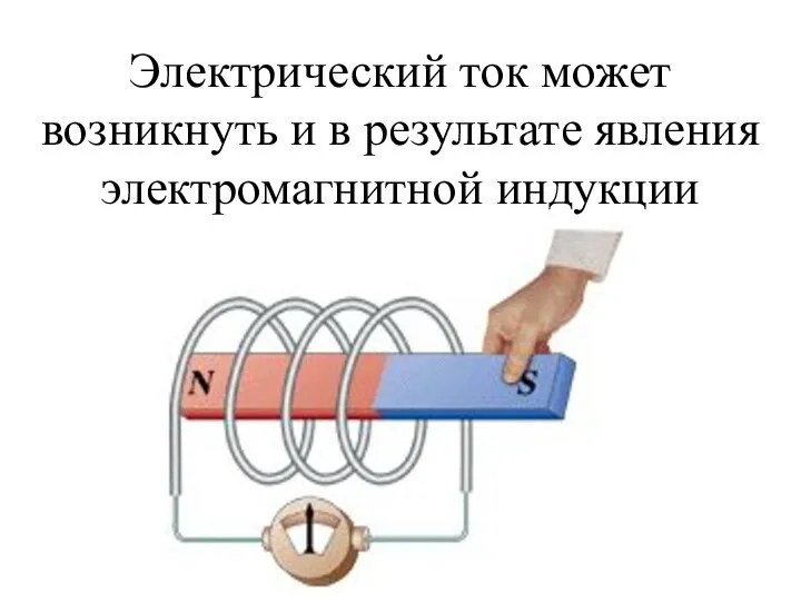 Электрический ток может возникнуть и в результате явления электромагнитной индукции