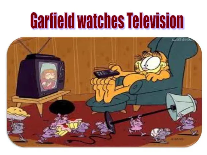Garfield watches Television