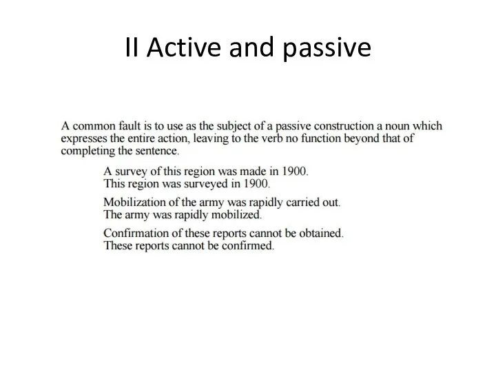 II Active and passive