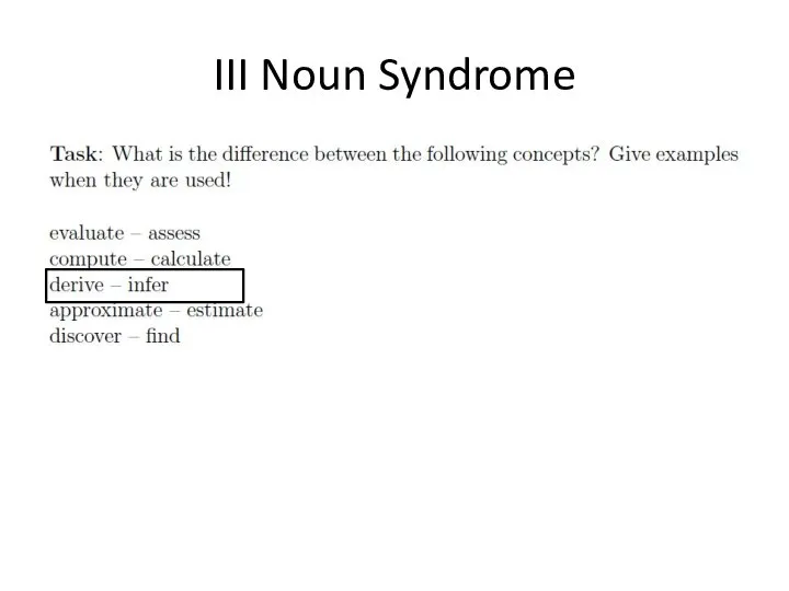 III Noun Syndrome