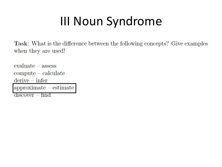 III Noun Syndrome