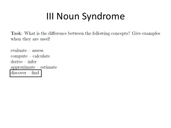 III Noun Syndrome