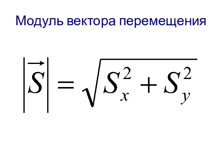 Модуль вектора перемещения