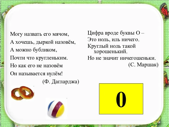 Могу назвать его мячом, А хочешь, дыркой назовём, А можно бубликом, Почти