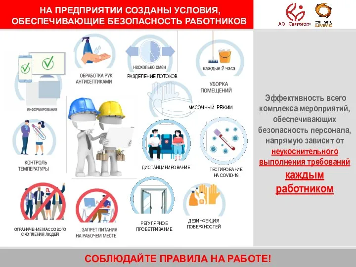 Эффективность всего комплекса мероприятий, обеспечивающих безопасность персонала, напрямую зависит от неукоснительного выполнения