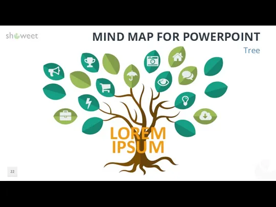 MIND MAP FOR POWERPOINT Tree LOREM IPSUM