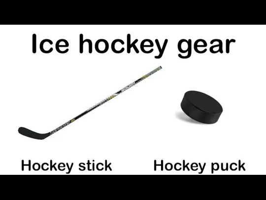 Ice hockey gear Hockey puck Hockey stick