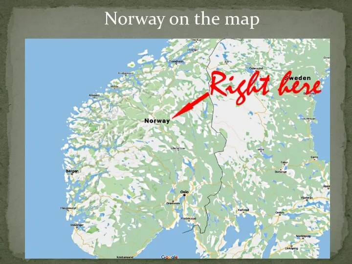 Norway on the map