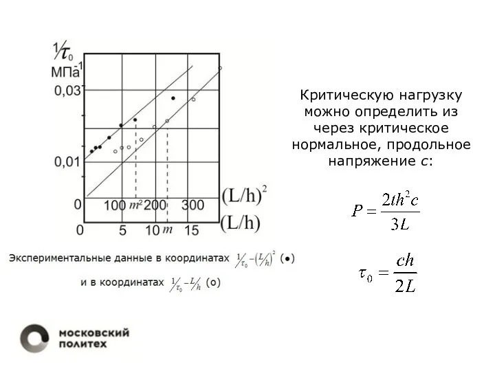 Критическую нагрузку можно определить из через критическое нормальное, продольное напряжение с: