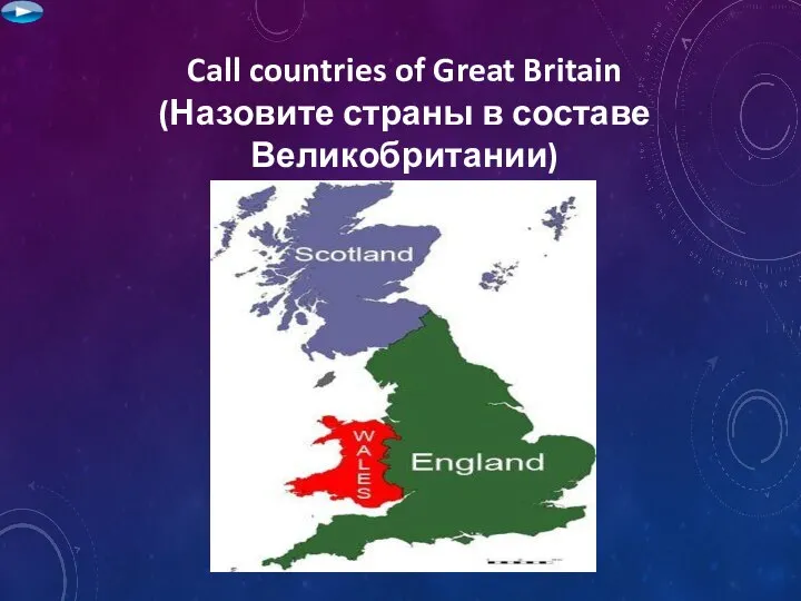 Call countries of Great Britain (Назовите страны в составе Великобритании)