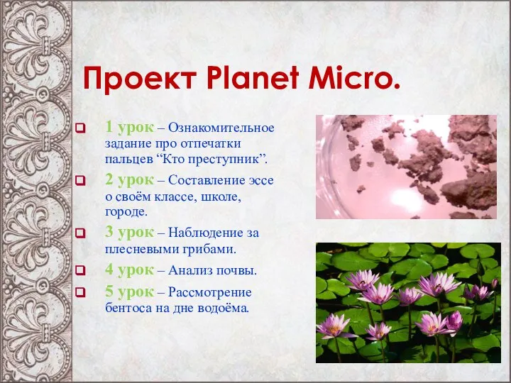 Проект Planet Micro. 1 урок – Ознакомительное задание про отпечатки пальцев “Кто