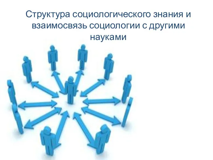 Структура социологического знания и взаимосвязь социологии с другими науками