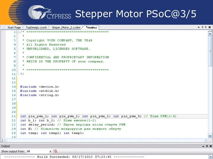 Stepper Motor PSoC@3/5