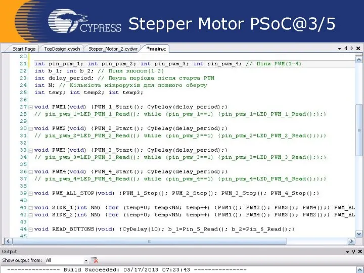 Stepper Motor PSoC@3/5