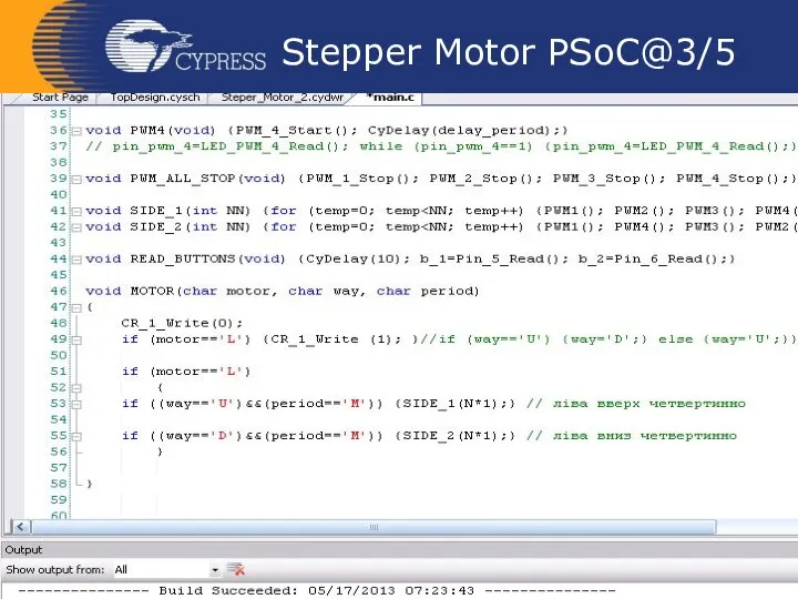 Stepper Motor PSoC@3/5