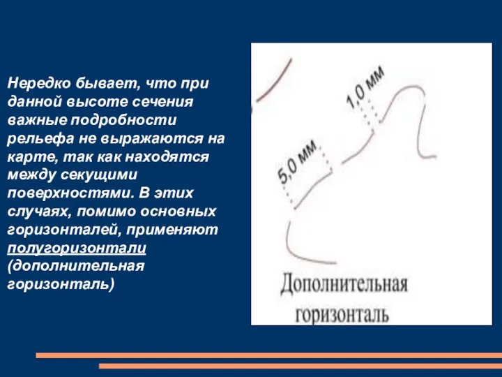 Нередко бывает, что при данной высоте сечения важные подробности рельефа не выражаются