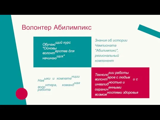 Волонтер Абилимпикс Обучающий курс "Основы волонтерства для начинающих" I Навыки и компетенции