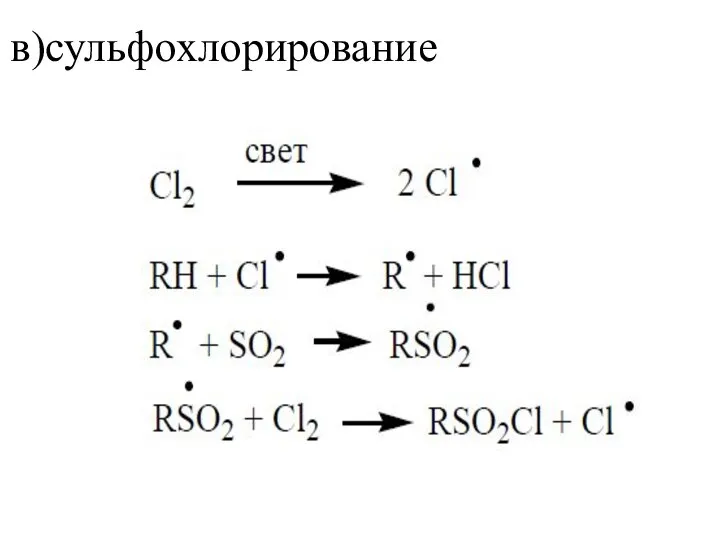 в)сульфохлорирование