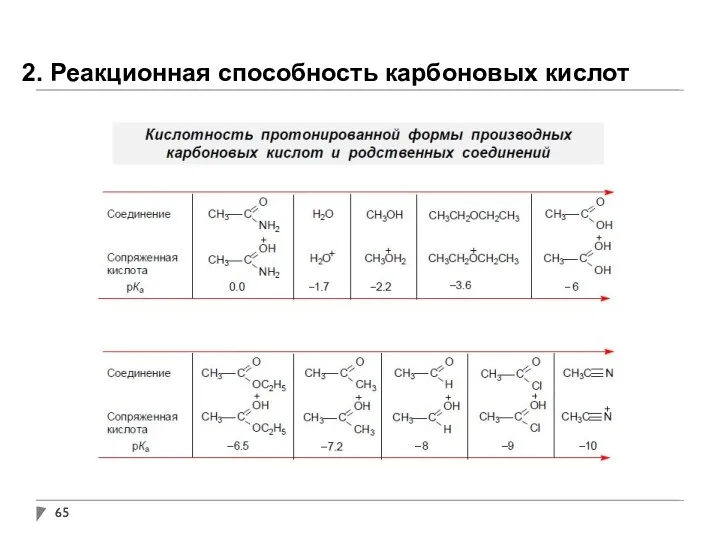 2. Реакционная способность карбоновых кислот