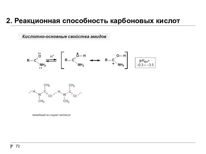 2. Реакционная способность карбоновых кислот