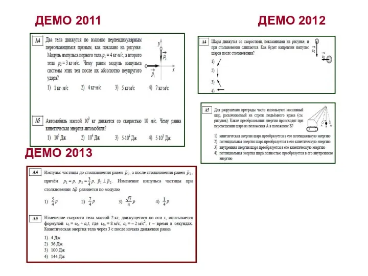 ДЕМО 2011 ДЕМО 2012 ДЕМО 2013