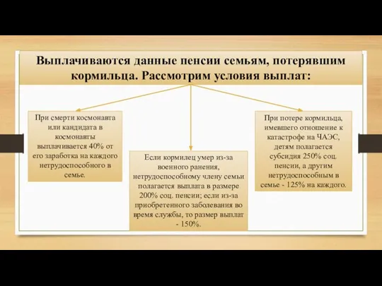 Выплачиваются данные пенсии семьям, потерявшим кормильца. Рассмотрим условия выплат: Если кормилец умер