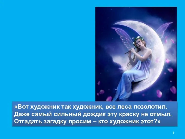 «Вот художник так художник, все леса позолотил. Даже самый сильный дождик эту