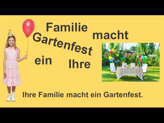 Familie Gartenfest Ihre macht ein Ihre Familie macht ein Gartenfest.