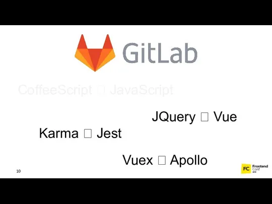 CoffeeScript ? JavaScript JQuery ? Vue Karma ? Jest Vuex ? Apollo