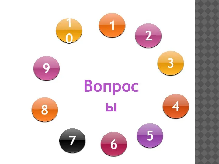 7 10 9 8 1 2 3 4 5 6 Вопросы