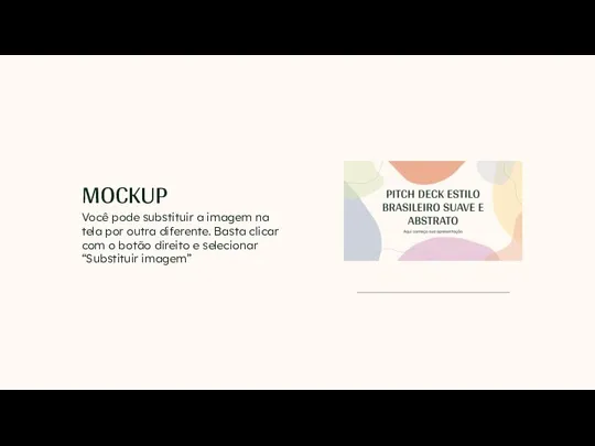 MOCKUP Você pode substituir a imagem na tela por outra diferente. Basta