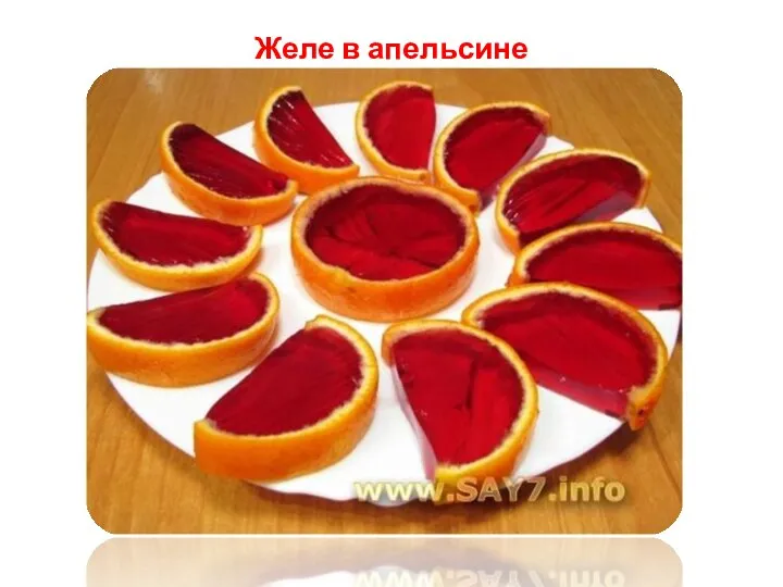 Желе в апельсине