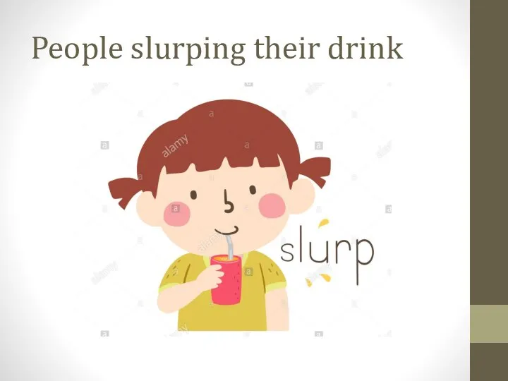 People slurping their drink