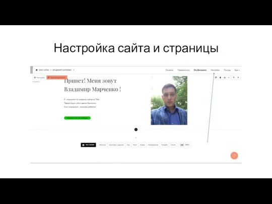 Настройка сайта и страницы