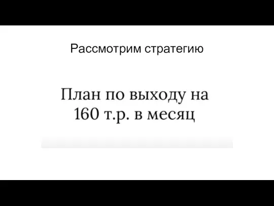 Рассмотрим стратегию