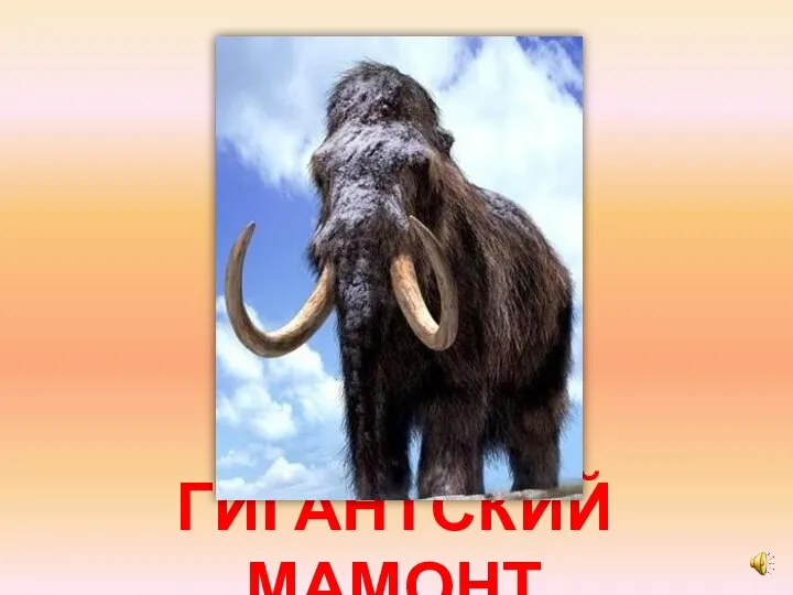 ГИГАНТСКИЙ МАМОНТ